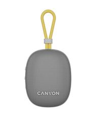 Canyon OnMove 12, prenosný Bluetooth v5.3 reproduktor, 5W, TWS, IPX7, 12 hod, USB-C nab.,šedý