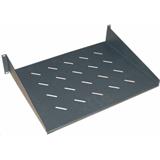 Pevná dierovaná polica 2U 19", hĺbka 450mm